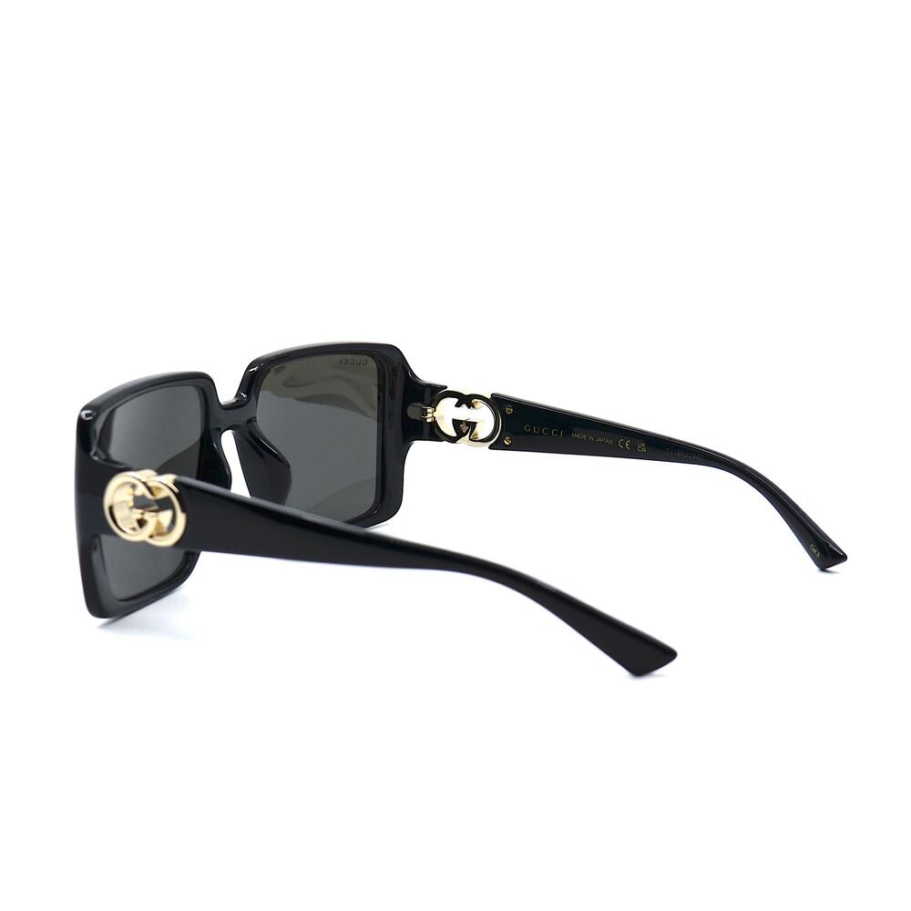 NEW Gucci GG1692SA 001 Black Frame Dark Grey Lenses 100% Authentic Sunglasses - Picture 6 of 14